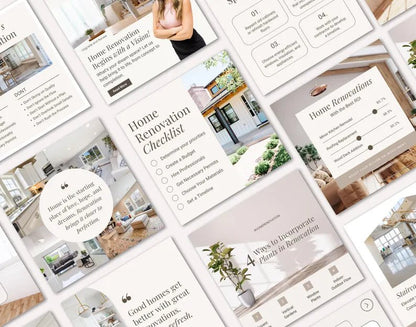 45 Premium Home renovation Canva templates - Smoothy Home