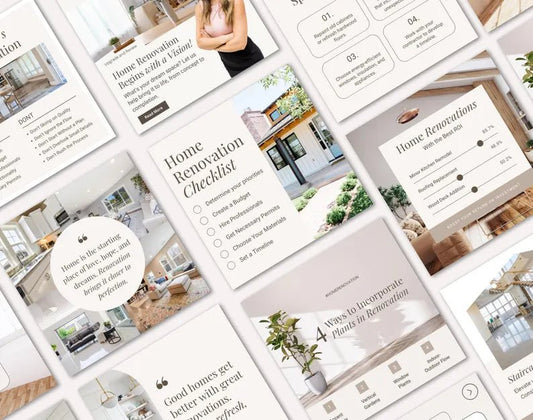 45 Premium Home renovation Canva templates - Smoothy Home
