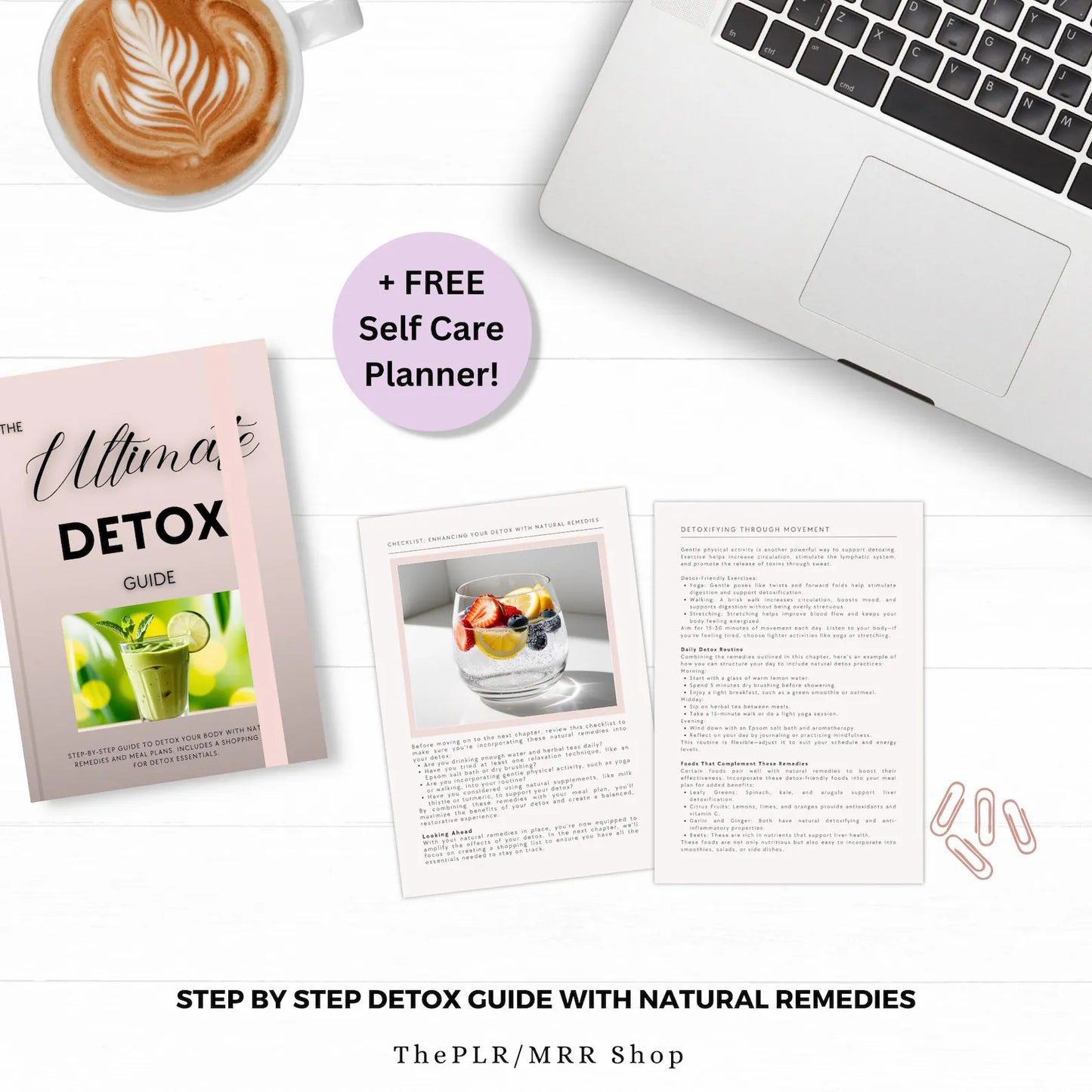 The Ultimate Detox Guide | Step-by-Step Natural Detox with Meal Plan + Free Self Care Planner | PLR/MRR Rights