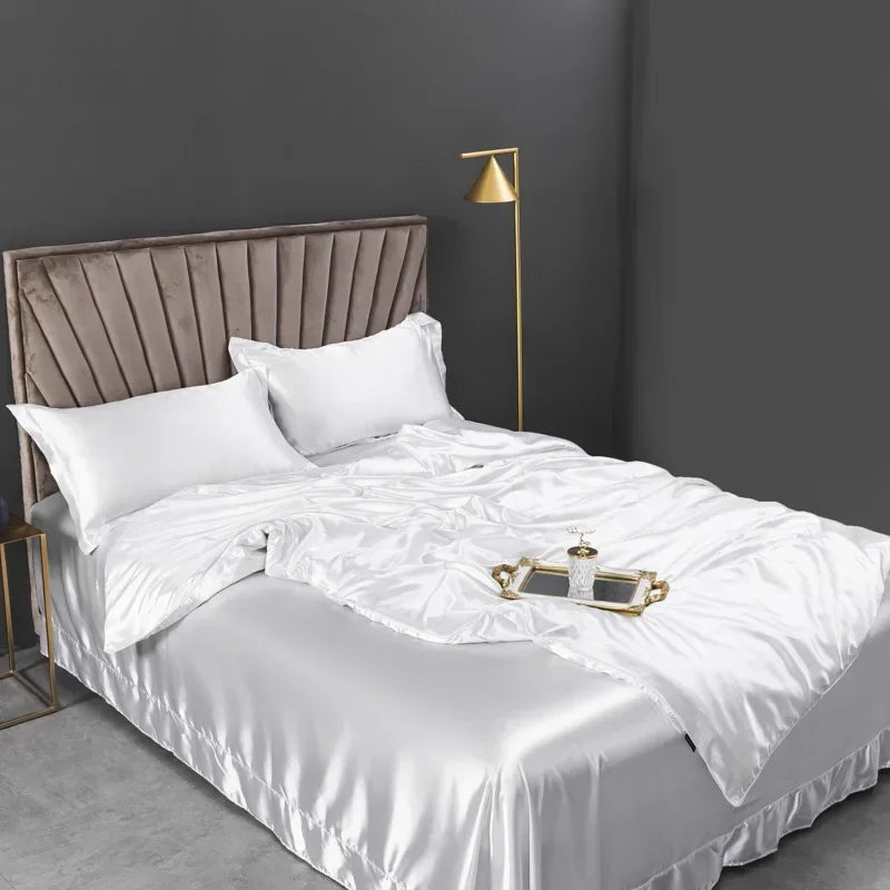 4pcs Luxury Silk Bedding Set - Smoothy Home