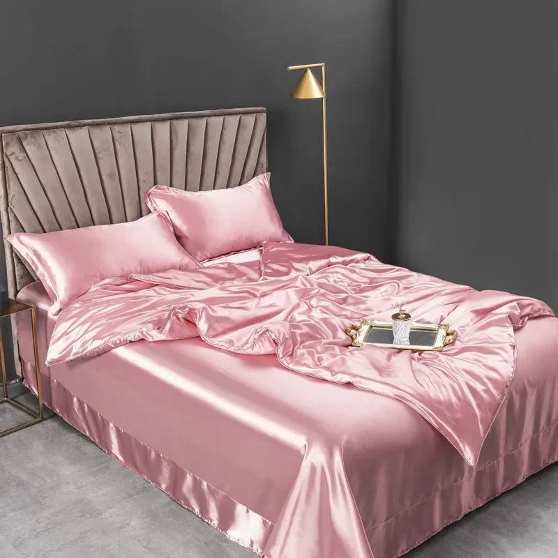 4pcs Luxury Silk Bedding Set - Smoothy Home