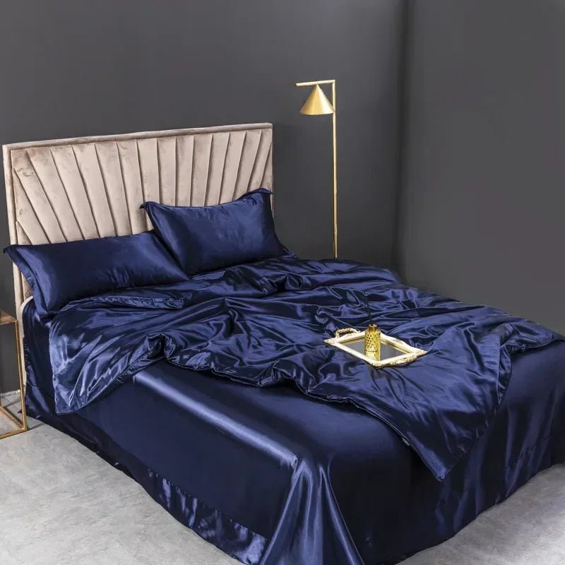 4pcs Luxury Silk Bedding Set - Smoothy Home