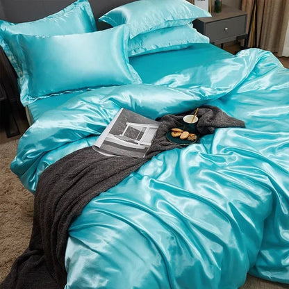 4pcs Luxury Silk Bedding Set - Smoothy Home
