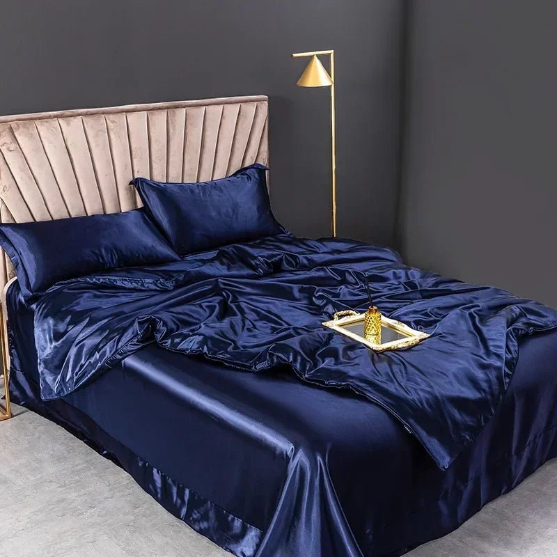4pcs Luxury Silk Bedding Set - Smoothy Home