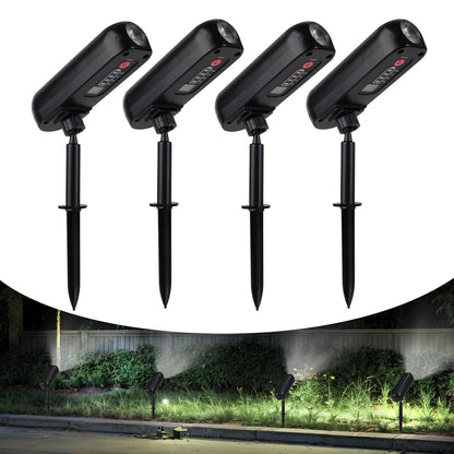 4PCS Solar LED Light Outdoor Solar Wall Light IP65 Green Garden Light Solar Spotlights Solar Uplights for Trees Pathway Yard - Smoothy Home