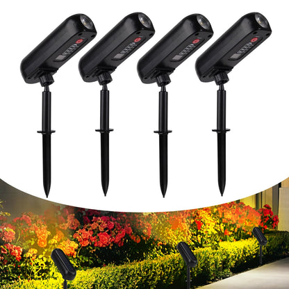 4PCS Solar LED Light Outdoor Solar Wall Light IP65 Green Garden Light Solar Spotlights Solar Uplights for Trees Pathway Yard - Smoothy Home