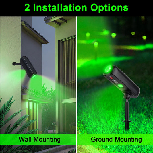 4PCS Solar LED Light Outdoor Solar Wall Light IP65 Green Garden Light Solar Spotlights Solar Uplights for Trees Pathway Yard - Smoothy Home