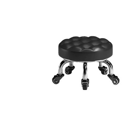 5-Wheel Metal Stool - Thickened Silent Low Stool with Sturdy Frame for Home/Foot Spa/Cosmetology/Kids - Smoothy Home