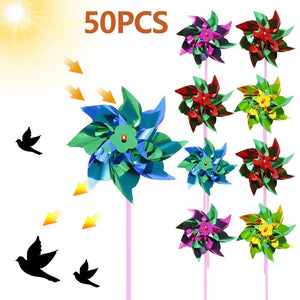 50Pcs Plastic Colorful Pinwheel Mixed Color Party Pinwheels DIY Lawn Windmill Decorative Wind Spinners for Garden Yard Decor - Smoothy Home