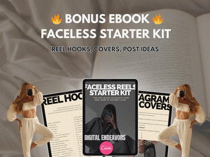 Viral Aesthetic Instagram Carousels | Done-For-You Content with MRR/PLR | Faceless & Digital Product Niches + Bonus Ebook