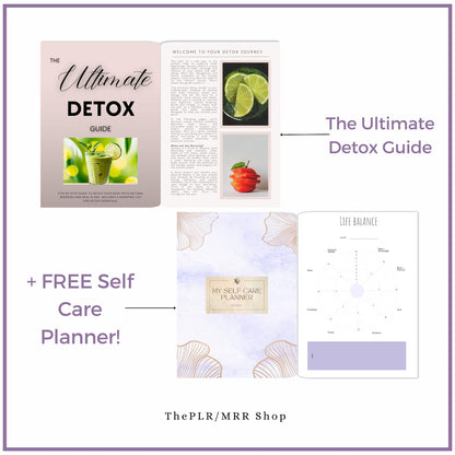 The Ultimate Detox Guide | Step-by-Step Natural Detox with Meal Plan + Free Self Care Planner | PLR/MRR Rights