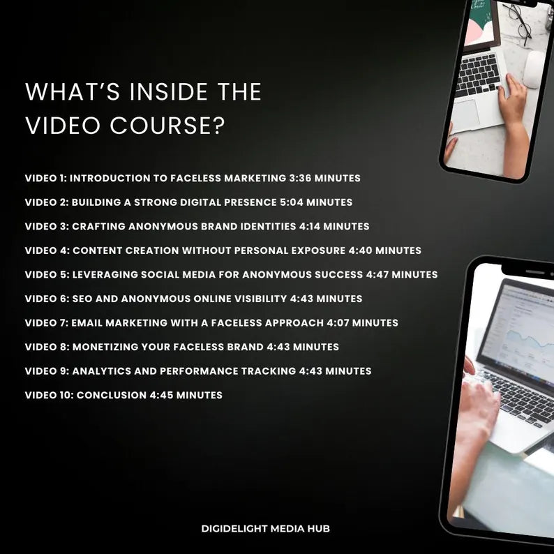 Faceless Marketing Masterclass | Video Course Tutorial with MRR & PLR Rights | Ready to Resell Digital Marketing Course