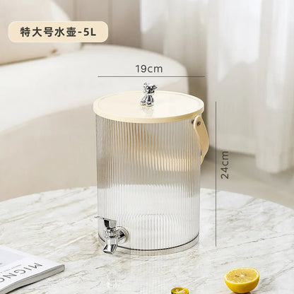 5L/3.5L Cold Water Kettle with Faucet Large Capacity Beer Beverage Dispenser Easy Clean Juice Container for Summer Party Kitchen - Smoothy Home