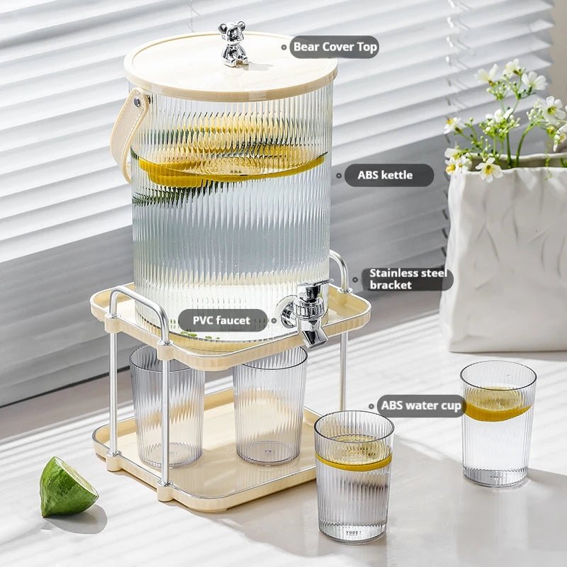 5L/3.5L Cold Water Kettle with Faucet Large Capacity Beer Beverage Dispenser Easy Clean Juice Container for Summer Party Kitchen - Smoothy Home