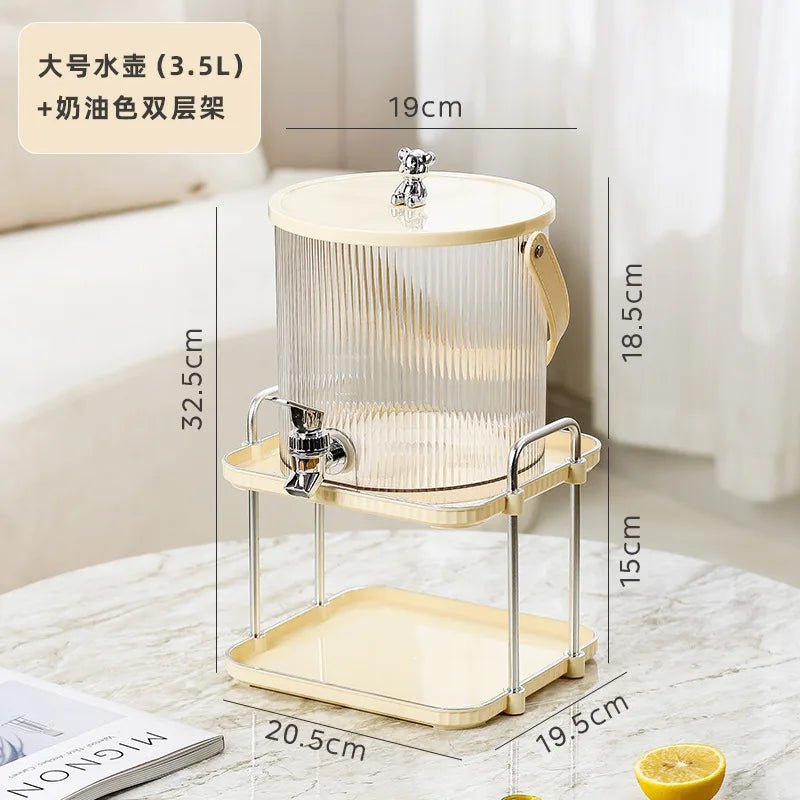 5L/3.5L Cold Water Kettle with Faucet Large Capacity Beer Beverage Dispenser Easy Clean Juice Container for Summer Party Kitchen - Smoothy Home