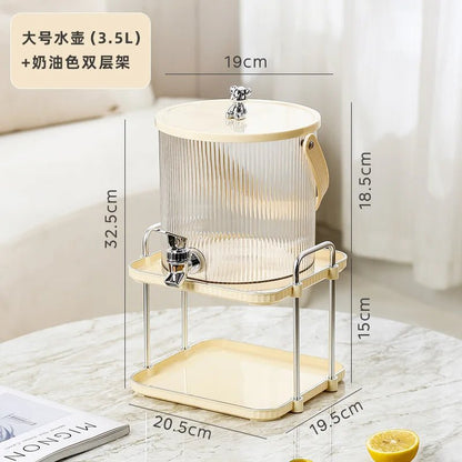5L/3.5L Cold Water Kettle with Faucet Large Capacity Beer Beverage Dispenser Easy Clean Juice Container for Summer Party Kitchen - Smoothy Home