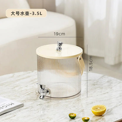 5L/3.5L Cold Water Kettle with Faucet Large Capacity Beer Beverage Dispenser Easy Clean Juice Container for Summer Party Kitchen - Smoothy Home