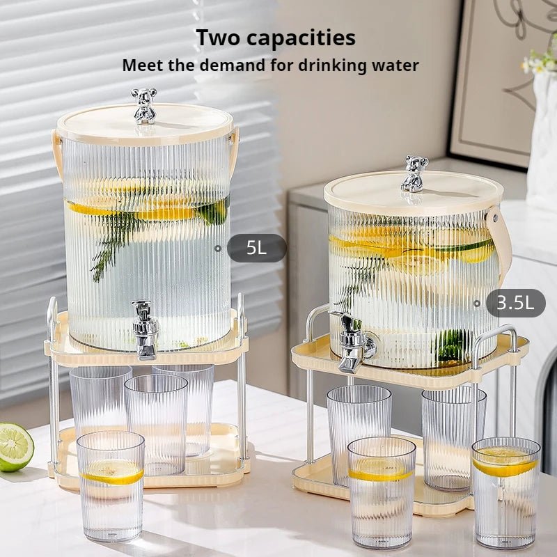 5L/3.5L Cold Water Kettle with Faucet Large Capacity Beer Beverage Dispenser Easy Clean Juice Container for Summer Party Kitchen - Smoothy Home