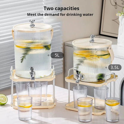 5L/3.5L Cold Water Kettle with Faucet Large Capacity Beer Beverage Dispenser Easy Clean Juice Container for Summer Party Kitchen - Smoothy Home