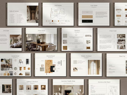 Interior Design Proposal + Presentation + FF&E Bundle | Canva Editable Client Proposal Templates for Designers