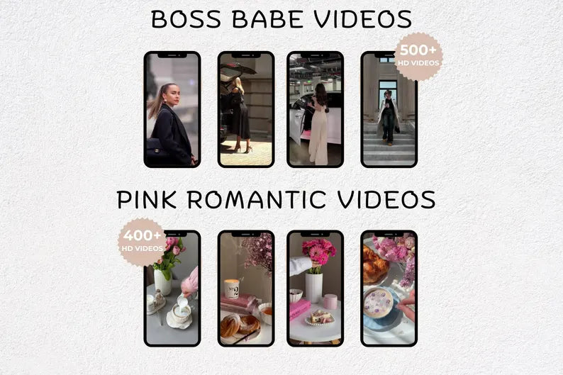 6000+ Aesthetic Faceless Videos Bundle | MRR/PLR Rights | Luxury, Boss Babe, Travel, Coquette & Melanin Content