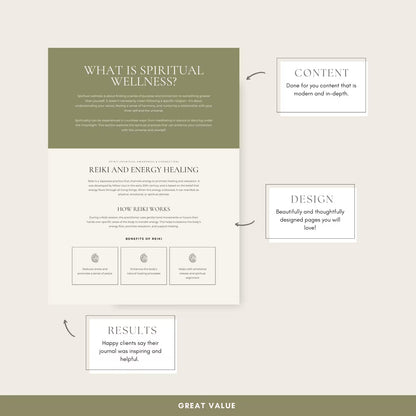 Holistic Wellness Ebook | Editable Canva Template | Mind, Body & Spirit Guide | Done-For-You Lead Magnet
