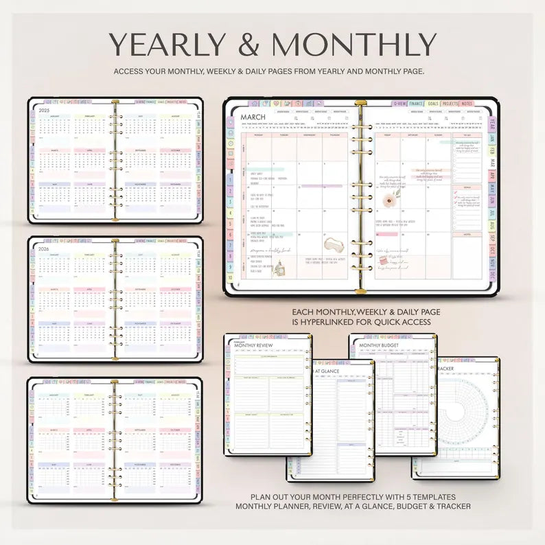 2025-2026 & Undated All-In-One Digital Planner | 5000+ Stickers, 120+ Covers & 480+ Templates | GoodNotes