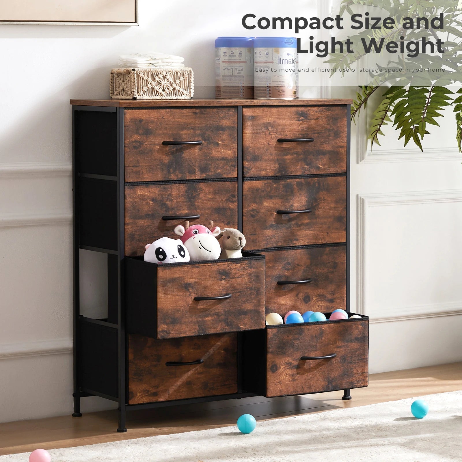 8-Drawer Nightstand Dresser - Smoothy Home