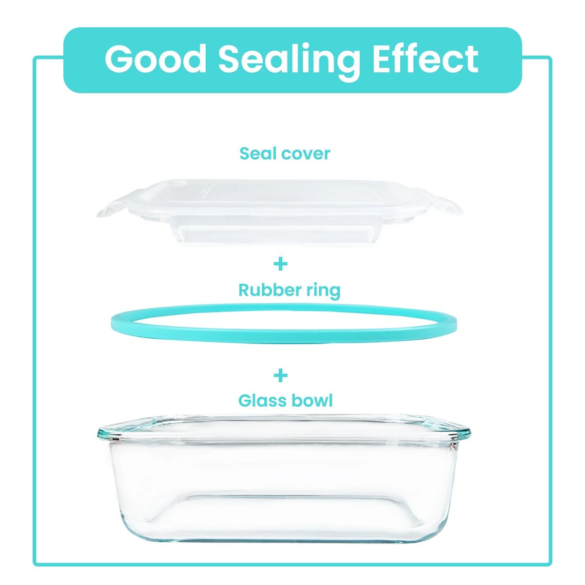 8pcs Glass Food Storage Containers Set Lunch Box Leakproof Airtight Microwave & Oven Safe Stackable Kitchen Organizers - Smoothy Home