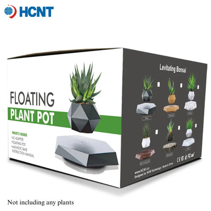 Levitating Plant Pot Magnetic Levitation Flower Pot Rotating Planters Suspension Floating Plant Succulents Potted for Home Livin
