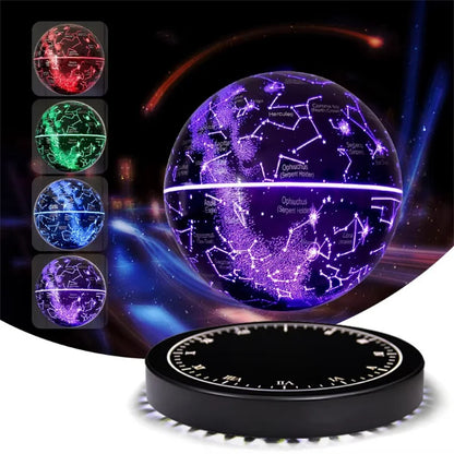 LED Floating Moonlight Lamp Novelty Automatic Spinning Globe Magnetic Levitation Decoration Modern Home Accessories Automatic