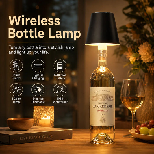 Wireless LED Bottle Lamp