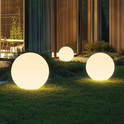 IP65 LED Night Light Ball Warm White Color with Extenal Extension Wire 1.5m Seamless Matte Housing for Outdoor Pathway Yard Lawn