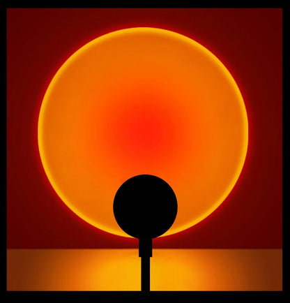 HOMEFISH LED Sunset Projection Lamp USB Mood Light for Bedroom Living Room Photography Wall Decor Birthday Party