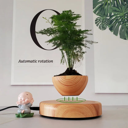 Levitating Air Bonsai Pot Rotation Flower Pot Planters Magnetic Suspension Floating Pot Potted Plant Home Without Plants