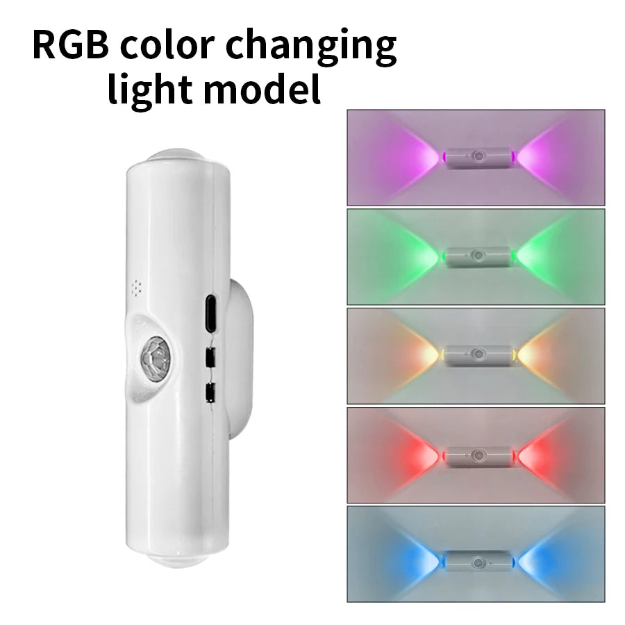 LED Cabinet Lights Motion Sensor Ambient Light Magnetic RGB Rechargeable Wall Sunset Lamp Hallway Stairs Kitchen Night Light