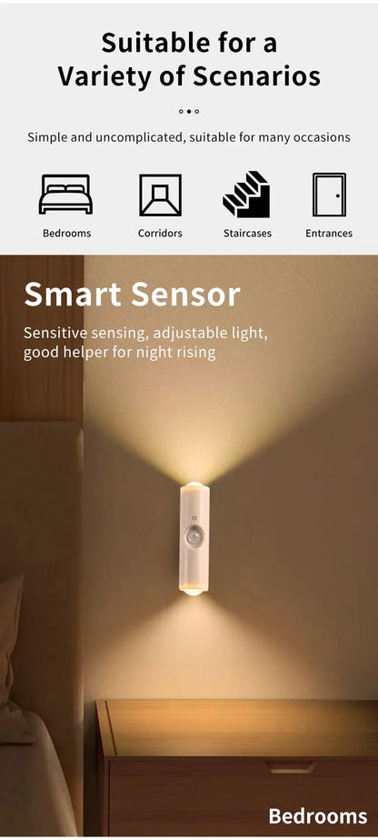 LED Cabinet Lights Motion Sensor Ambient Light Magnetic RGB Rechargeable Wall Sunset Lamp Hallway Stairs Kitchen Night Light