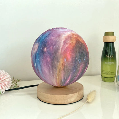 Creative 3D Moon Table Lamp Technology Fashion Atmosphere Lamp Children's Room Student Lamp Bedroom Study Decorative Lamp