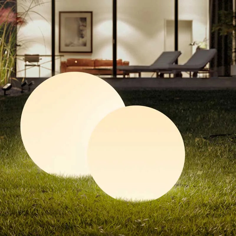 IP65 LED Night Light Ball Warm White Color with Extenal Extension Wire 1.5m Seamless Matte Housing for Outdoor Pathway Yard Lawn