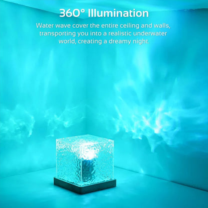 Ocean Wave Projector Light 16 Colors Midnight Aura Aurora Glow Lamp Home Office Bar Restaurant Underwater Projector Night Light