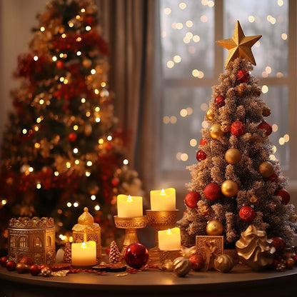 LED Tea Lights with Remote Control Lameless Tealights Candles Battery Operated Flickering Tea Lights for Christmas Halloween Dec