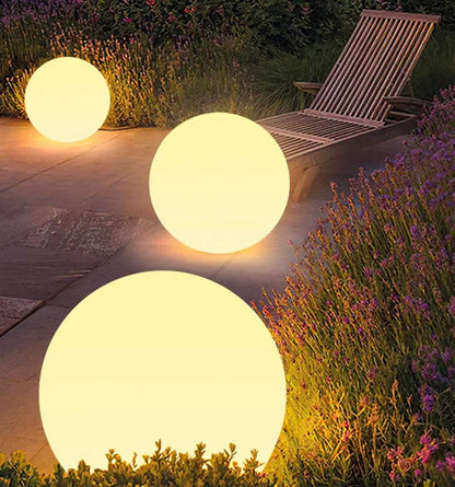 IP65 LED Night Light Ball Warm White Color with Extenal Extension Wire 1.5m Seamless Matte Housing for Outdoor Pathway Yard Lawn