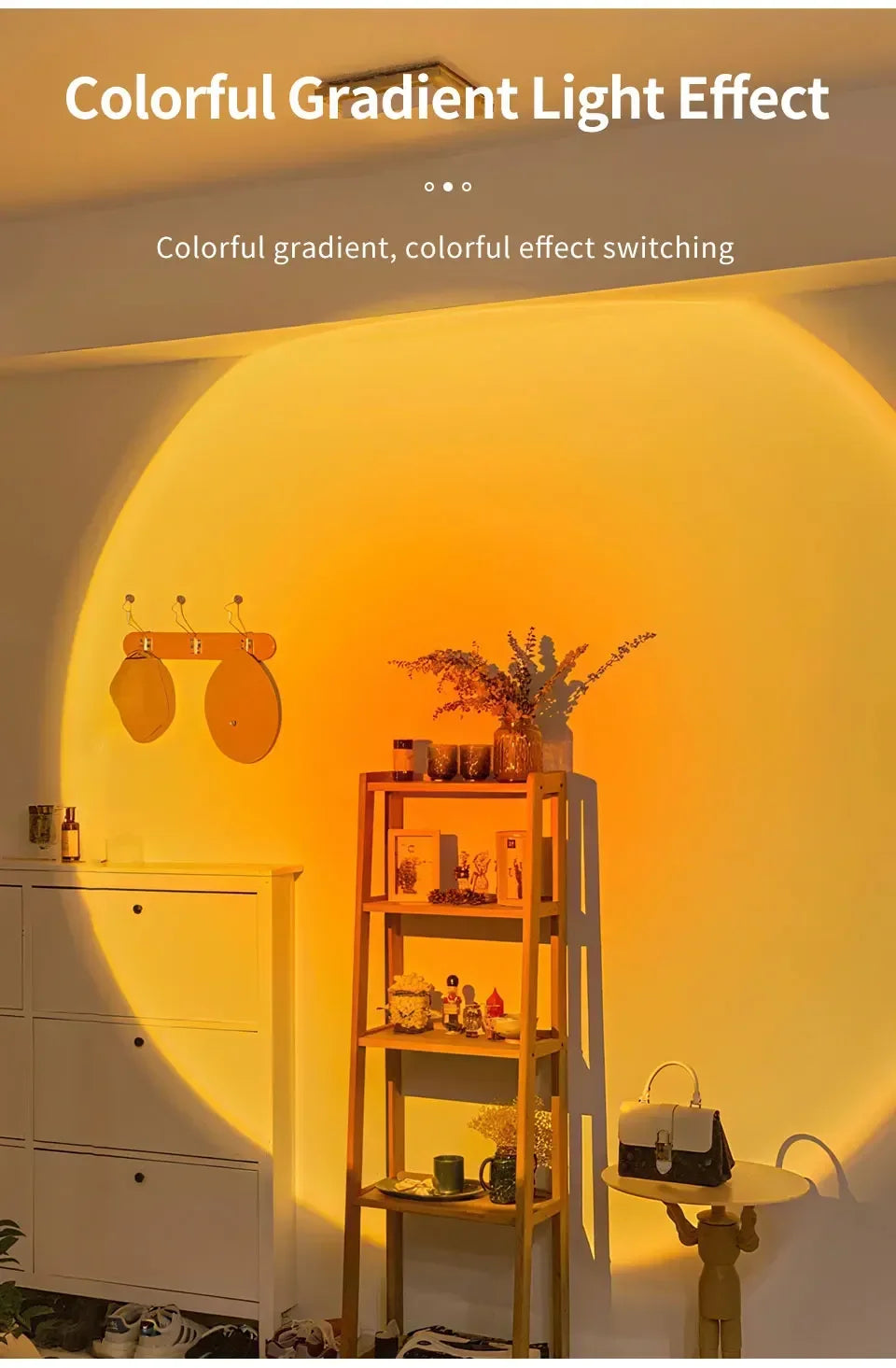 LED Cabinet Lights Motion Sensor Ambient Light Magnetic RGB Rechargeable Wall Sunset Lamp Hallway Stairs Kitchen Night Light