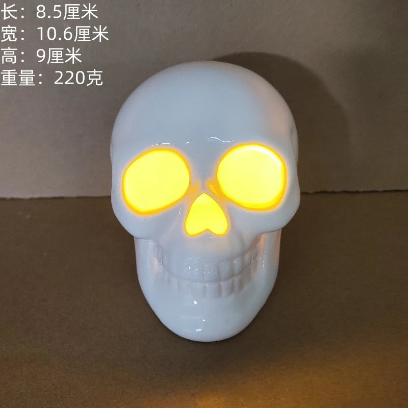 Halloween decoration pumpkin Ceramic lamp home decor Table decoration and accessories Ghost Festival Skull Ornaments LED Lights