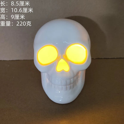 Halloween decoration pumpkin Ceramic lamp home decor Table decoration and accessories Ghost Festival Skull Ornaments LED Lights