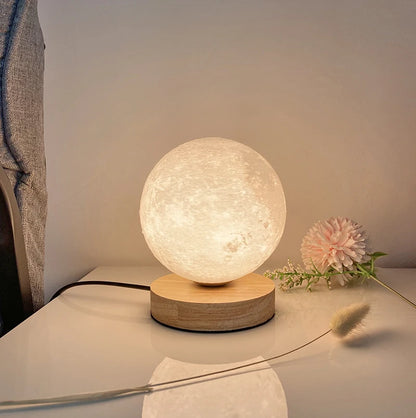 Creative 3D Moon Table Lamp Technology Fashion Atmosphere Lamp Children's Room Student Lamp Bedroom Study Decorative Lamp