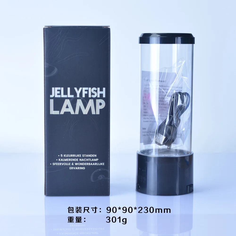 7 Colors Changing LED Jellyfish Lamp USB Battery Operated Jellyfish Night Light Fantasy Aquarium Lamps Bedroom Home Decoration