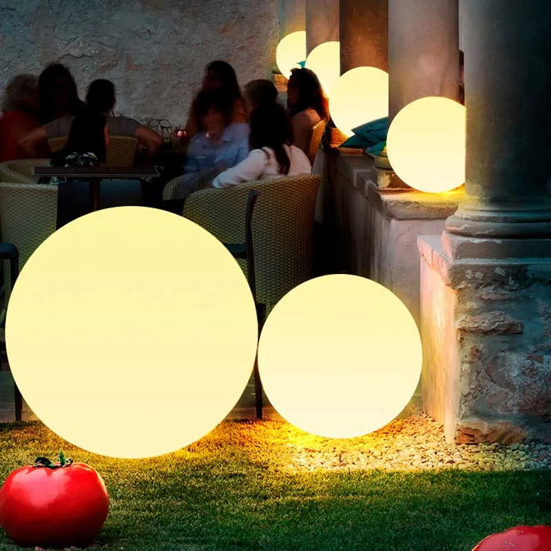 IP65 LED Night Light Ball Warm White Color with Extenal Extension Wire 1.5m Seamless Matte Housing for Outdoor Pathway Yard Lawn