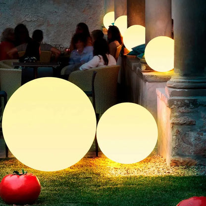 IP65 LED Night Light Ball Warm White Color with Extenal Extension Wire 1.5m Seamless Matte Housing for Outdoor Pathway Yard Lawn
