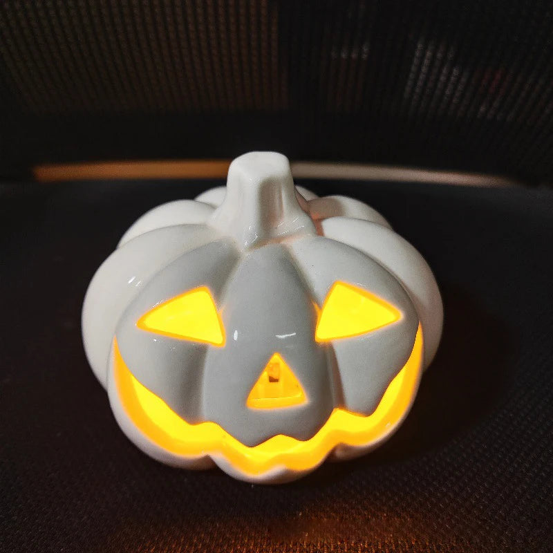 Halloween decoration pumpkin Ceramic lamp home decor Table decoration and accessories Ghost Festival Skull Ornaments LED Lights